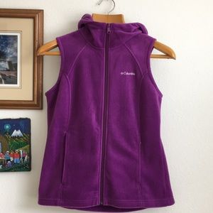 Columbia Hooded Vest Purple Size M